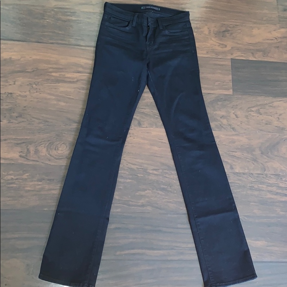 J brand black bell bottom jeans